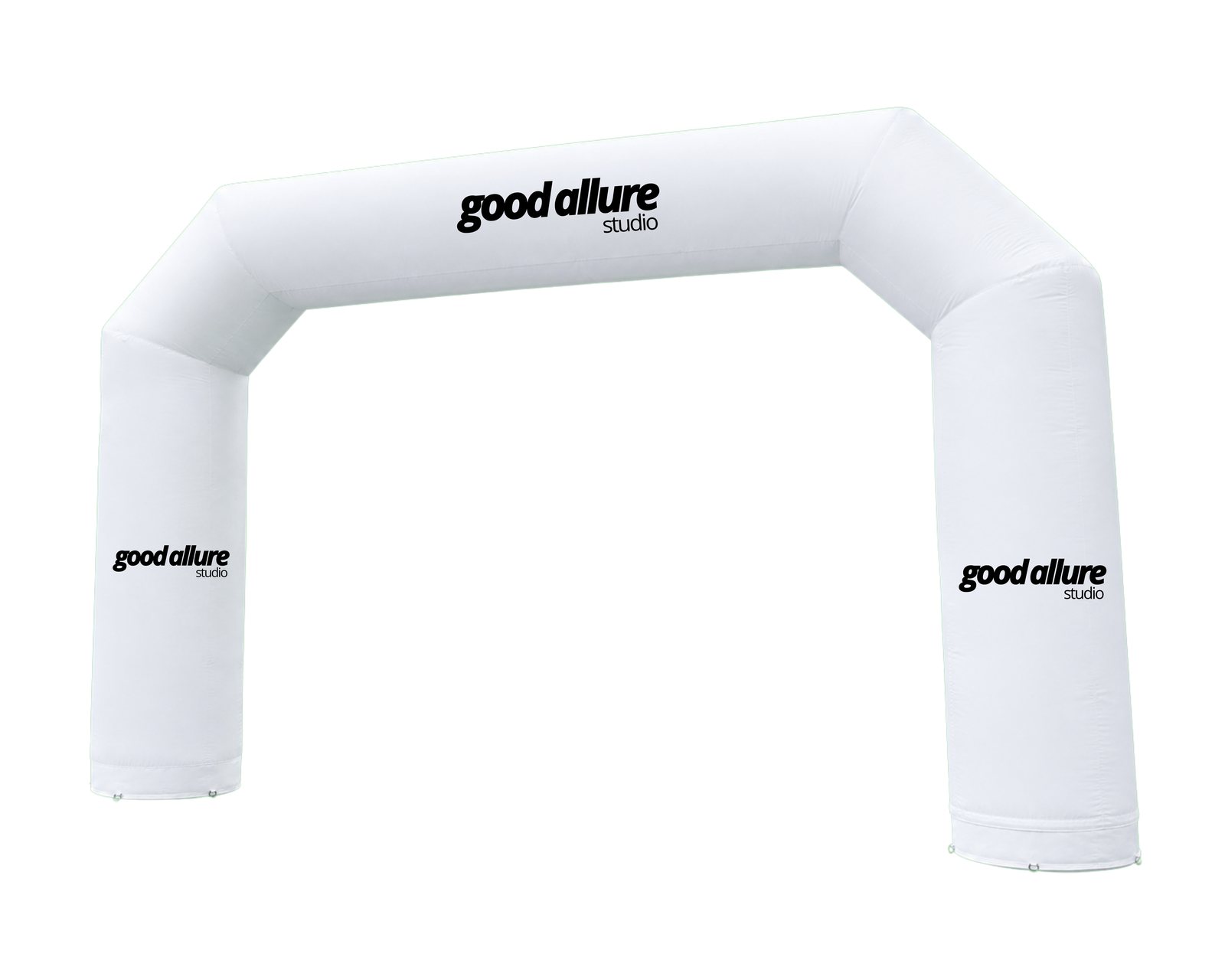 Une arche gonflable GOOD ALLURE STUDIO pour la ligne d’arrivée d’une course sur route
